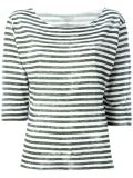 boat neck striped top