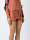 leather shorts