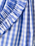 Check Volant skirt