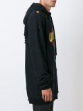 logo print distressed hoodie