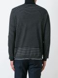 striped v-neck jumper