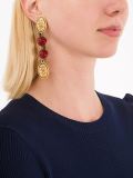 dangle crown clip-on earrings