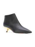 angled heel ankle boots
