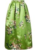 花卉印花伞形半身裙