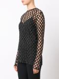 checked transparent blouse