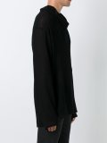 creased sheer longsleeved top