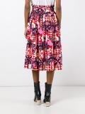 printed gathered skirt