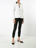 contrast collar blazer