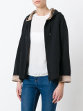 zipped hooded jacket