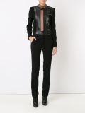 leather panel jacket