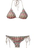 printed triangle bikini set