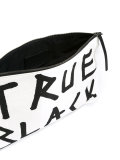 'true black' flat clutch bag