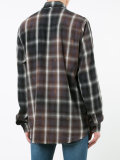 stained effect plaid shirt