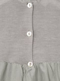 button-back peplum dress