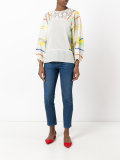 printed sleeves blouse 
