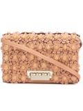 flower embellished crossbody bag