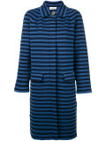 striped midi coat