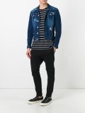 stonewashed distressed denim jacket