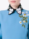 floral embroidered collar