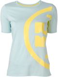 side logo print T-shirt