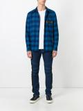 contrasting sides slim-fit jeans