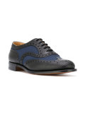 contrast panel lace-up shoes