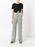 stripe high waist trousers