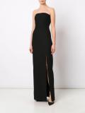 strapless evening gown