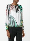 geometric print blouse