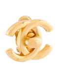 medium logo plaque clip on earrings