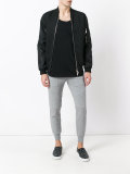 ribbed multi-zip track pants