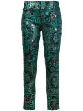 jacquard slim fit pants 