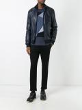 zipped leather jacket 