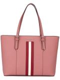 stripe detail tote