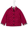 quilted check lined jacket