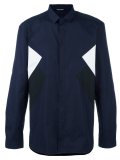panelled colour block shirt