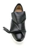 draped slip-on sneakers