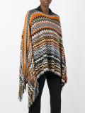 zig-zag knit poncho