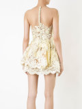 beaded lace mini dress