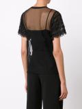 loop fringe sheer T-shirt