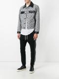 monogram print shirt jacket