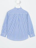 mandarin neck striped shirt
