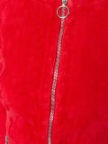 collarless leather jacket