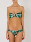 abstract print bandeau bikini set