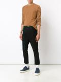 dropped crotch cropped jeans