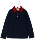Web collar polo shirt