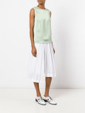 sleeveless satin top