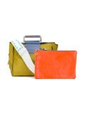 metallic double handles tote