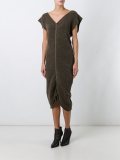 gathered hem dress