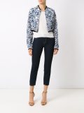 floral lace bomber jacket